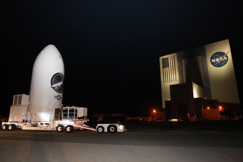 The X-37B Orbital Test Vehicle (OTV-5) is being staged at Kennedy Space Center in preparation for its upcoming launch on September 7, 2017 in this September 5th handout photo (Boeing)